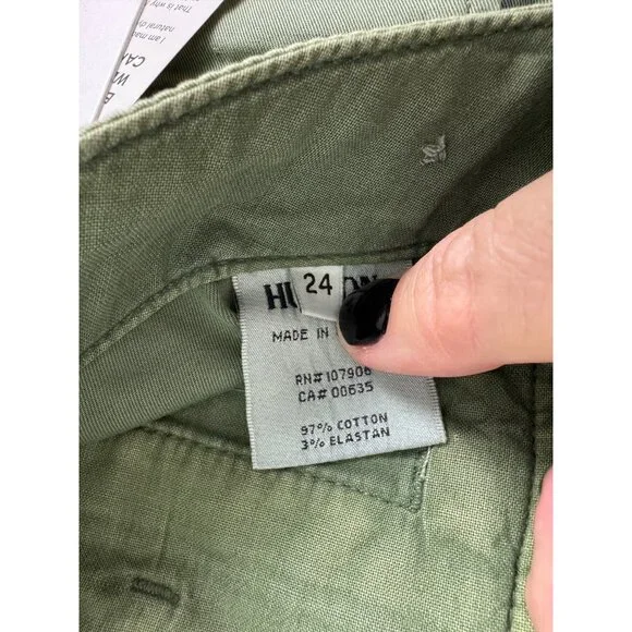 Hudson Nell Cargo Skirt Womens Sz 24 OliveGreen Cotton Blend NWT Y2K Style *Read - Picture 5 of 14